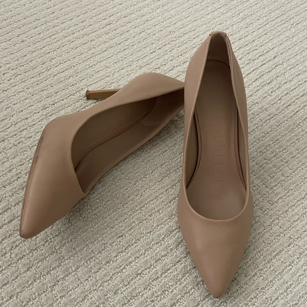 Karl Lagerfeld Nude Heels SZ 9